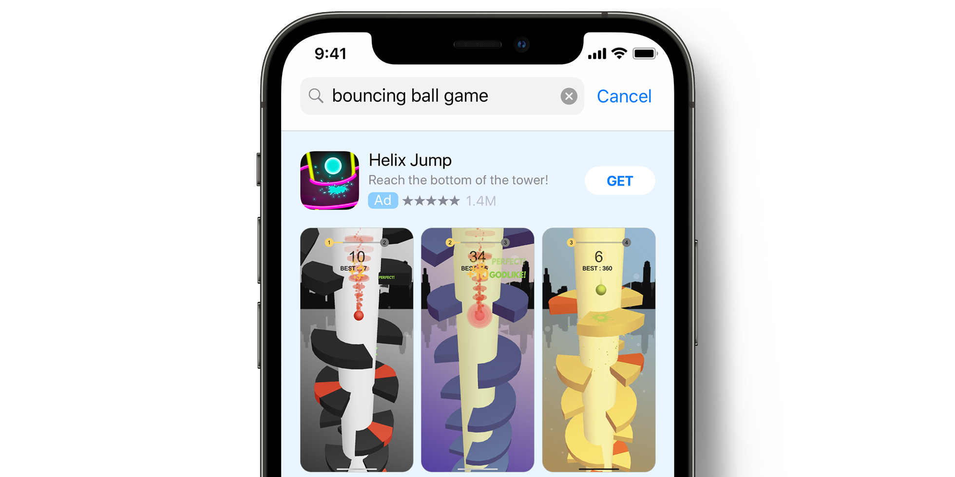 Apple Search Ads-Anzeige für Voodoo im App Store