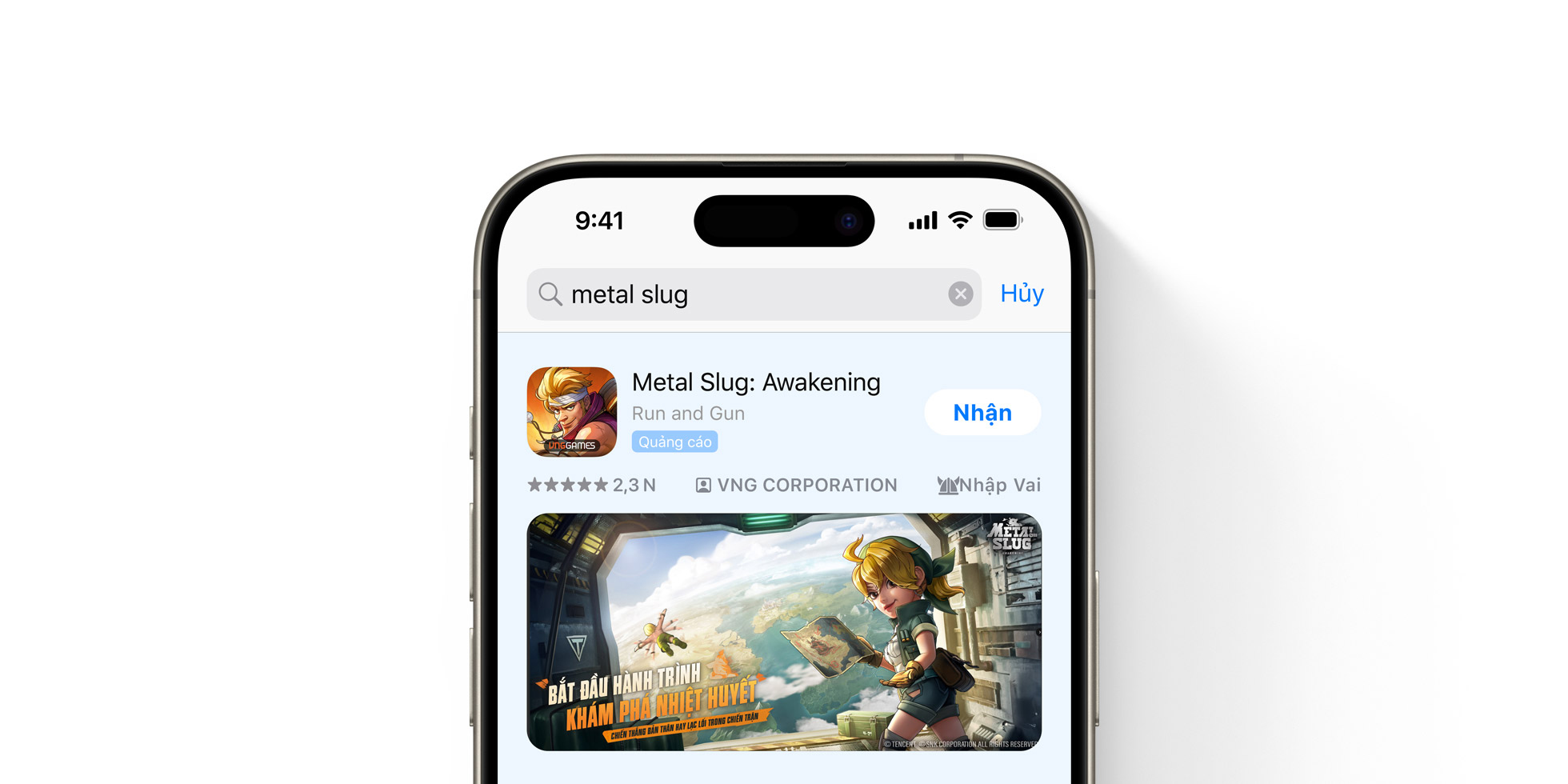 Metal Slug: Awakening  ad on the App Store 