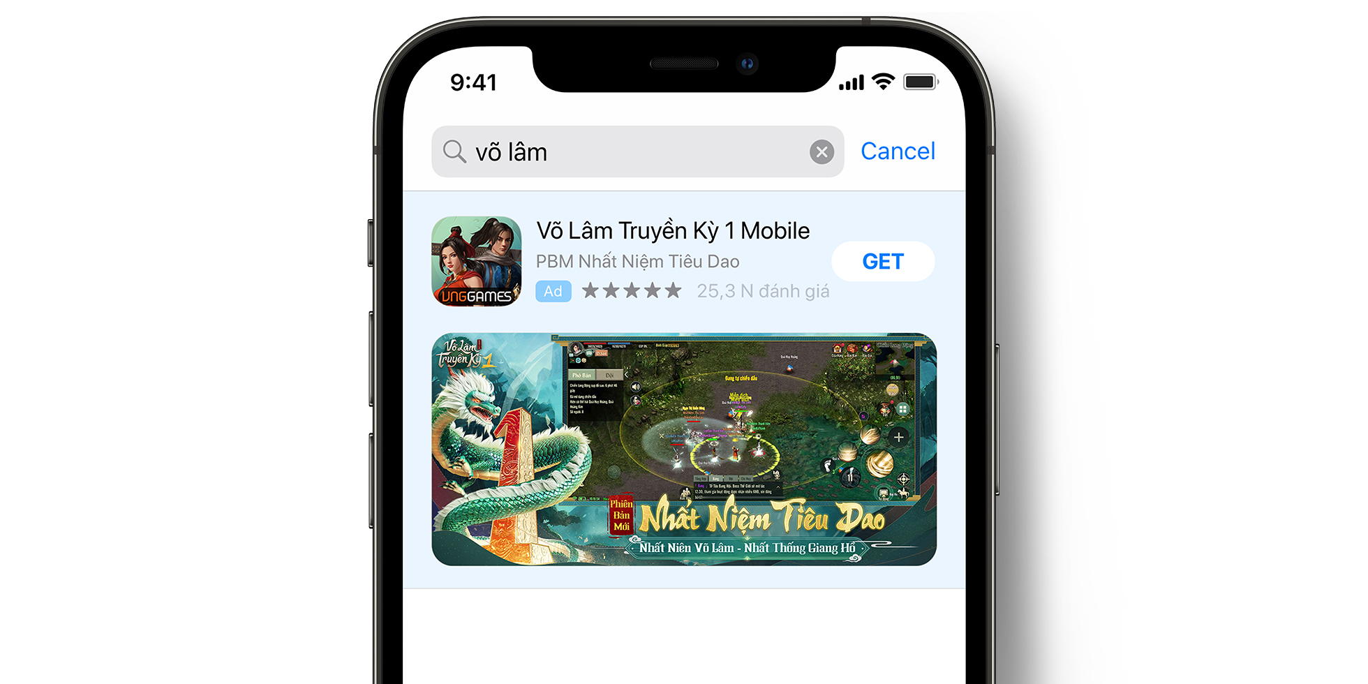 Anuncio de VLTK 1 Mobile en el App Store